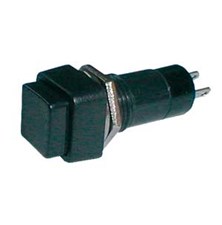 Push-button switch OFF-(ON) 250V/1A (squared) - black