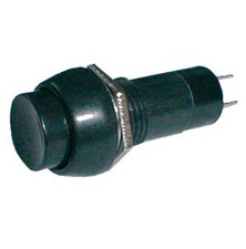 Push-button switch  OFF-(ON) 250V/1A (rounded) - black