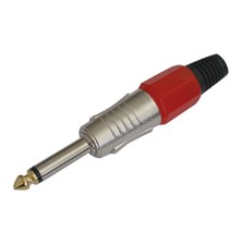 Connector Jack 6.3 mono metal HQ red