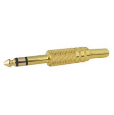 Connector Jack 6.3 stereo metal gold