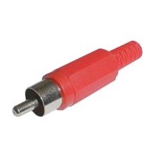 CINCH connector (plastic) red