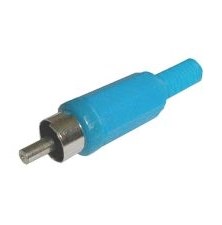 Konektor CINCH kabel plast modrý