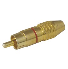 CINCH connector - avg. 5-6mm (metal) gold and red