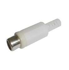 CINCH plug contact (plastic) white