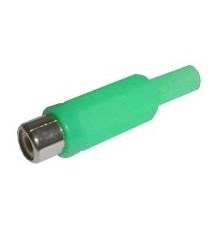 Zdířka CINCH kabel plast zelená