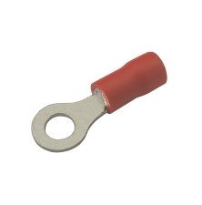 Insulated ring terminal  4.3mm, conductor 0.5-1.5mm  red