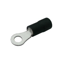 Insulated ring terminal  4.3mm, conductor 2.5-4.0mm  black