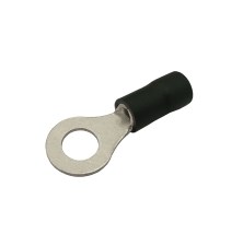 Insulated ring terminal  6.5mm, conductor 2.5-4.0mm  black