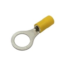 Insulated ring terminal 10.5mm, conductor 4.0-6.0mm  yellow