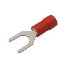 Insulated spade terminal 5.3mm, conductor 0.5-1.5mm red