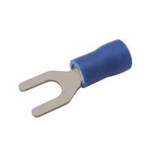 Insulated spade terminal 4.3mm, conductor 1.5-2.5mm blue