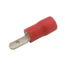 Insulated male disconnect 2.8mm, conductor 0.5-1.5mm  red