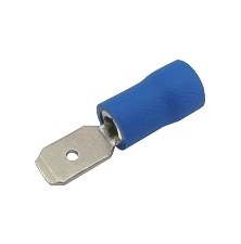 Insulated male disconnect 4.8mm, conductor 1.5-2.5mm  blue