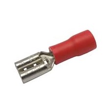 Insulated female disconnect 4.8mm, conductor 0.5-1.5mm  red