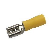 Zdierka faston 6.3mm ,vodič 4.0-6.0mm  žltá