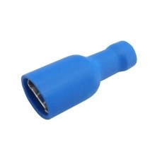 Zdířka faston 6.3mm izol., vodič 1.5-2.5mm  modrá