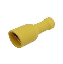 Zdierka faston 6.3mm izol., vodič 4.0-6.0mm  žltá