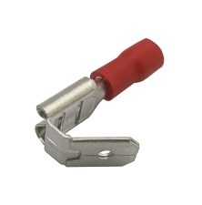 Zdířka faston rozvaděč 6.3mm, vodič 0.5-1.5mm  červený