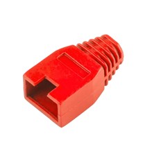 Rubber housing for RJ45 plug, red