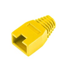 Rubber housing for RJ45 connector, yellow