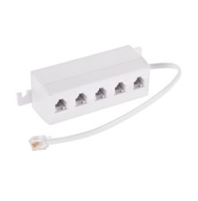 Phone reduction connector/ 5xplug contact 6p-4c