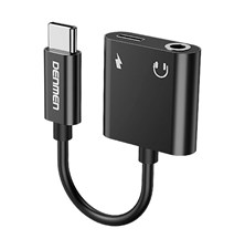 Adaptér DENMEN DU07 USB-C/JACK 3,5mm (pro poslech hudby)