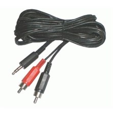 Cable TIPA JACK 3.5 stereo/2xCINCH 5m