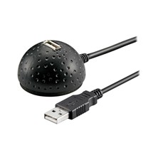 Cable USB 2.0 GOOBAY prodlužovací s podstavcem na stůl, černý