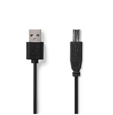 Kábel USB 2.0 A konektor/USB 2.0 B konektor 2m NEDIS CCGT60100BK20