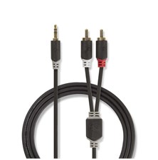 Kabel Jack 3,5mm stereo/2x Cinch 1m NEDIS CABW22200AT10
