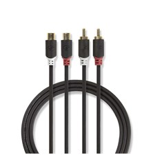 Kabel 2x Cinch konektor/2x Cinch zdířka 2m NEDIS CABW24205AT20