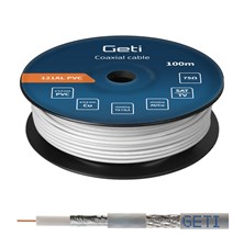 Koaxiálny kábel GETI 121AL PVC (100m cievka)