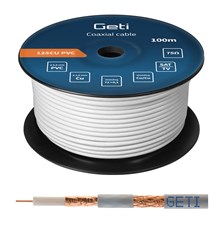 Coaxial cable GETI 125CU PVC (100m reel)