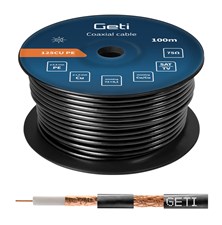Koaxiálny kábel GETI 125CU PE - vonkajší (100m cievka)
