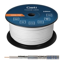 Coaxial cable GETI 125AL PVC (100m reel)