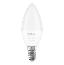 Žiarovka LED E14 5W C37 biela teplá RETLUX REL 34 2ks