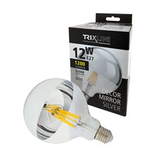 Žiarovka LED E27 12W biela prírodná TRIXLINE Decor Mirror G125 Silver