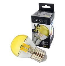 Light bulb LED E27 5W white natural TRIXLINE Decor Mirror P45 Gold