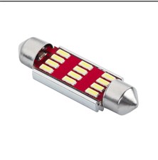 Car bulb LED SUFIT SV8.5 (Canbus) T11x41 12 SMD 3014, 12V, blister 2pcs