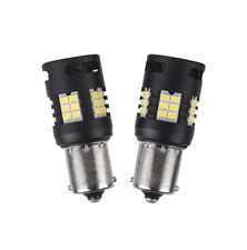 Car bulb LED BA15S 12V CARCLEVER 30LED 3020SMD white 2ks