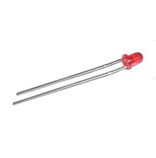 LED diode  3mm  red  diffused  