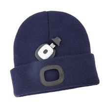 Cap with headlamp TES blue size M rechargeable