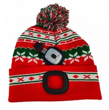 Cap with headlamp TES red-green size UNI