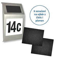 Solar luminaire 4L with house number