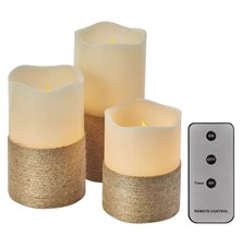 Wax LED candle EMOS DCCV06 set of 3 pcs
