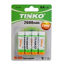 Battery AA (R6) rechargeable 1,2V/2600mAh TINKO NiMH  4pcs