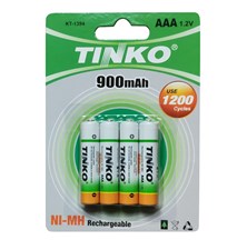 Baterie AAA (R03) nabíjecí 1,2V/900mAh TINKO NiMH  4ks