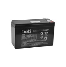 Batéria olovená 12V 7.0Ah GETI (konektor 6,35 mm)