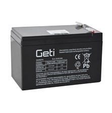 Sealed lead acid battery 12V 9Ah GETI (connector 6,35 mm)