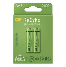 Battery AA (R6) rechargeable 1,2V/2100mAh GP Recyko  2pcs